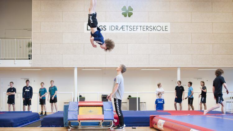Springgymnastik på Lyngs Idrætsefterskole