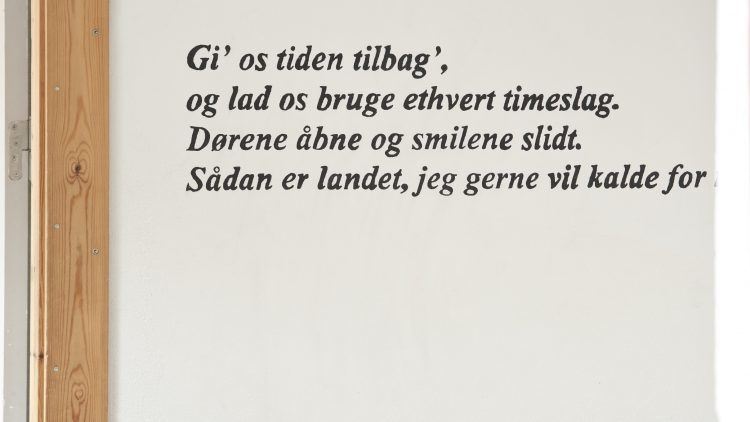 Citat på væggen - Vores værdigrundlag